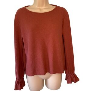 Madewell Long Sleeve Top Texture & Thead Size Medium Preppy Boho Casual